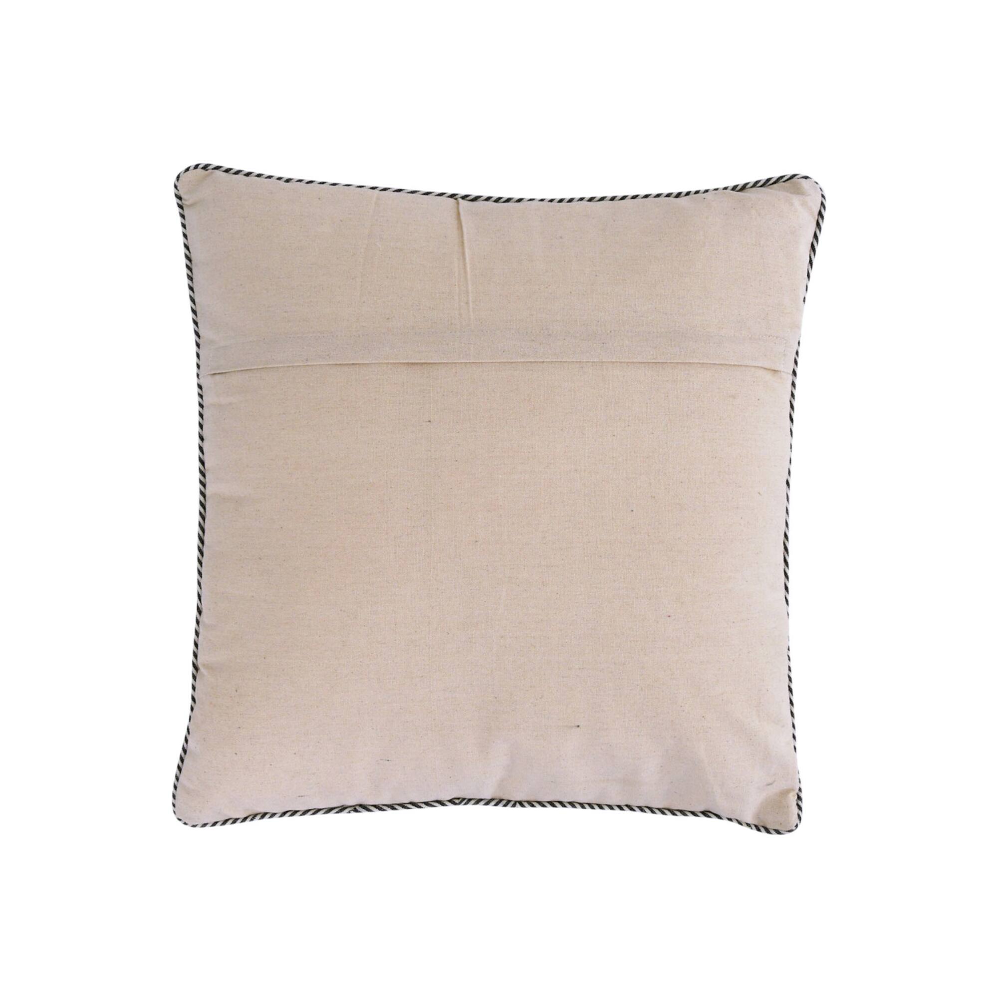 Hello Honey® Appliqued Boat & Striped Piping Cotton Pillow